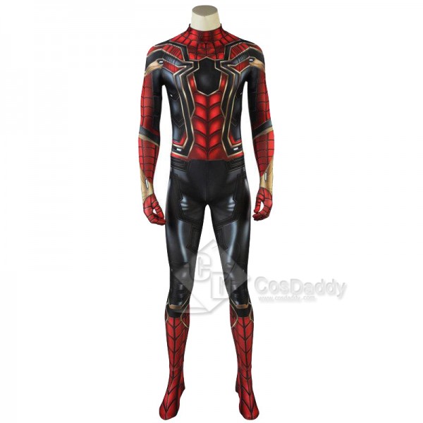 Avengers 3 Infinity War Spider-Man Peter Benjamin Parker Jumpsuit Mask Cosplay Costume