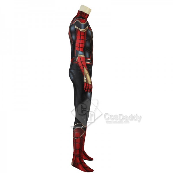 Avengers 3 Infinity War Spider-Man Peter Benjamin Parker Jumpsuit Mask Cosplay Costume