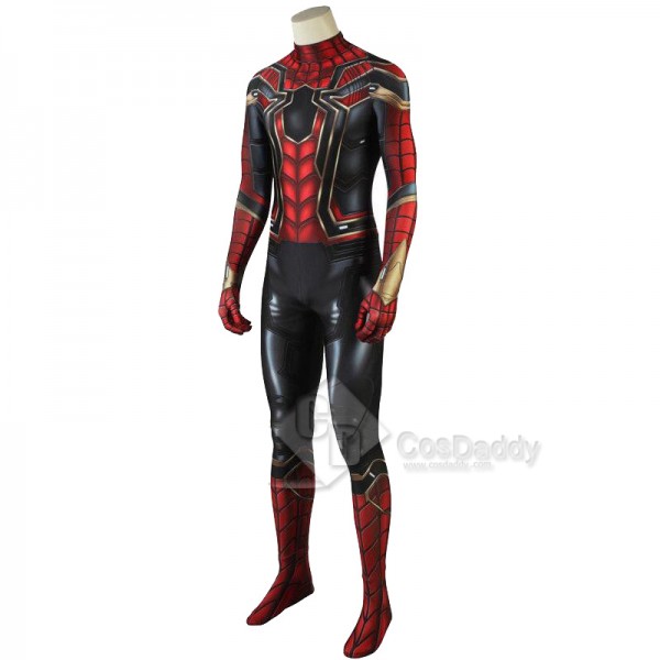 Avengers 3 Infinity War Spider-Man Peter Benjamin Parker Jumpsuit Mask Cosplay Costume