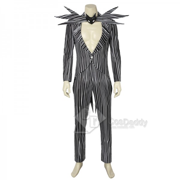 The Nightmare Before Christmas Skull Jack Skellington Stripe Suit Cosplay Costume