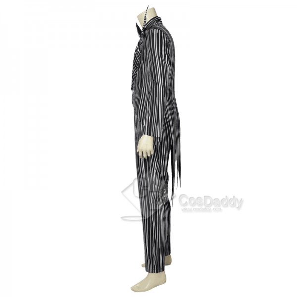 The Nightmare Before Christmas Skull Jack Skellington Stripe Suit Cosplay Costume