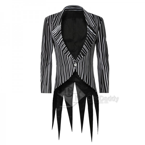 The Nightmare Before Christmas Skull Jack Skellington Stripe Suit Cosplay Costume