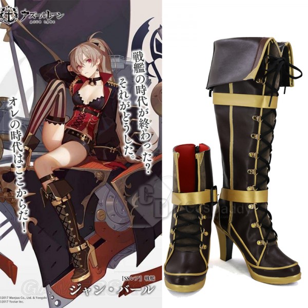 Azur Lane Jean Bart Shoes Boots Cosplay Props