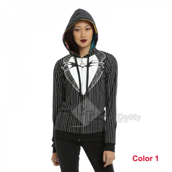 The Nightmare Before Christmas Jack Skellington Reversible Coat 3D Zipper Hoodie