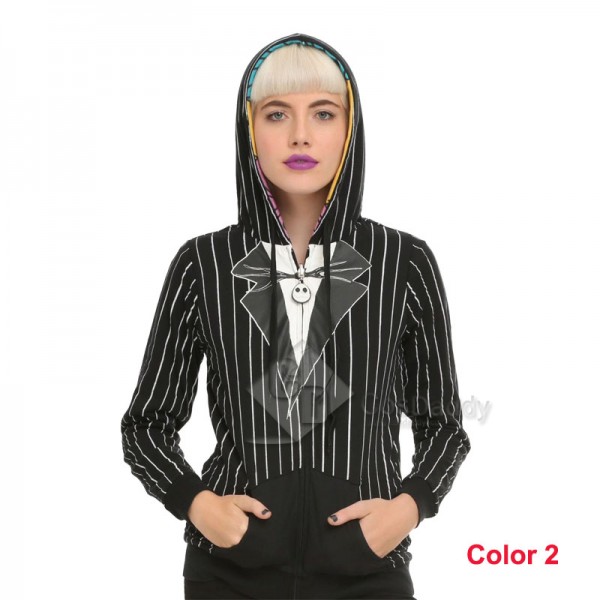 The Nightmare Before Christmas Jack Skellington Reversible Coat 3D Zipper Hoodie