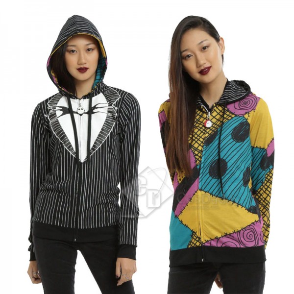 The Nightmare Before Christmas Jack Skellington Reversible Coat 3D Zipper Hoodie