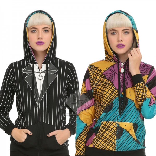 The Nightmare Before Christmas Jack Skellington Reversible Coat 3D Zipper Hoodie