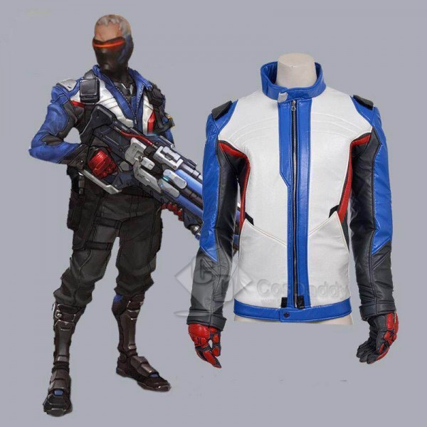 Overwatch OW Soldier 76 Coat Cosplay Costume