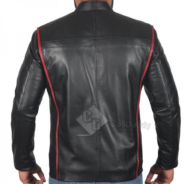 Game Mass Effect 3 John·Shepard N7 Leather Jacket Cosplay Costume