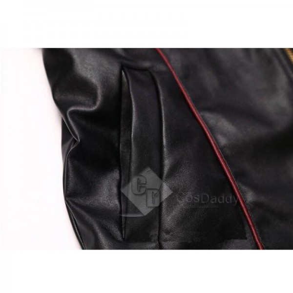 Game Mass Effect 3 John·Shepard N7 Leather Jacket Cosplay Costume
