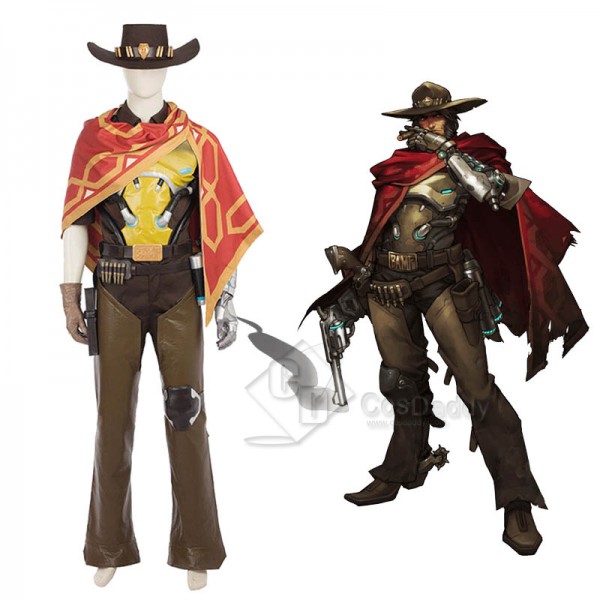 Overwatch OW Jesse Mccree Cosplay Costume