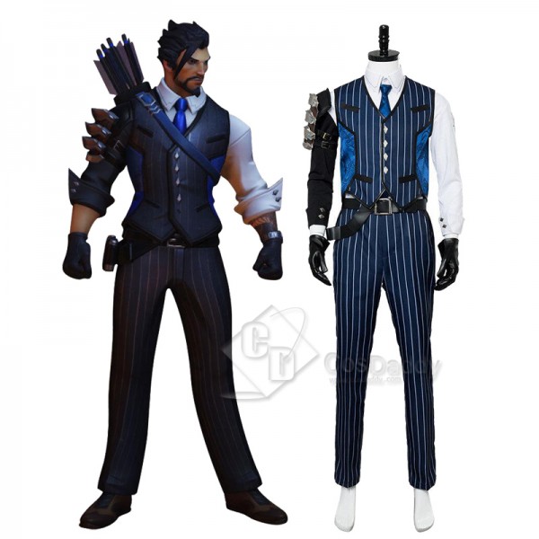 Overwatch OW Shimada Hanzo Suit Cosplay Costume