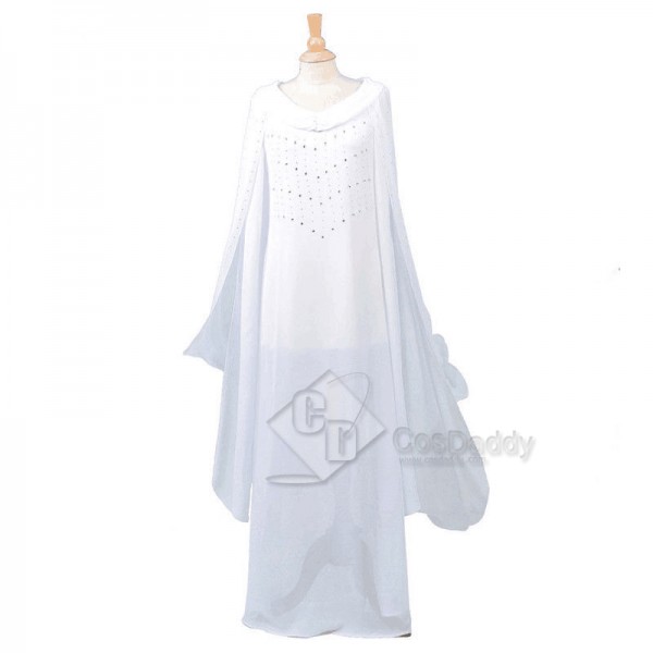 The Hobbit Galadriel White Long Dress Cosplay Costume