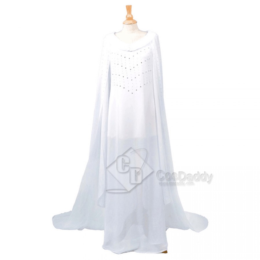 The Hobbit Galadriel White Long Dress Cosplay Costume