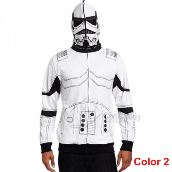 Star Wars Darth Vader And Clone Troopers Mask Zipper Hoodie Sweatshirt Cosplay Costume