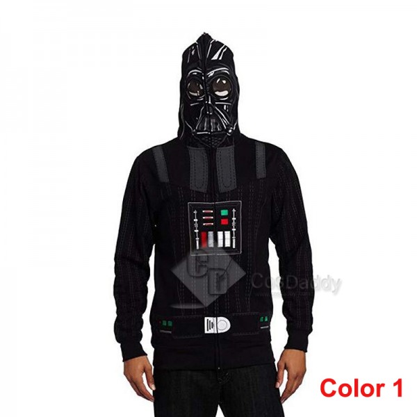 Star Wars Darth Vader And Clone Troopers Mask Zipper Hoodie Sweatshirt Cosplay Costume