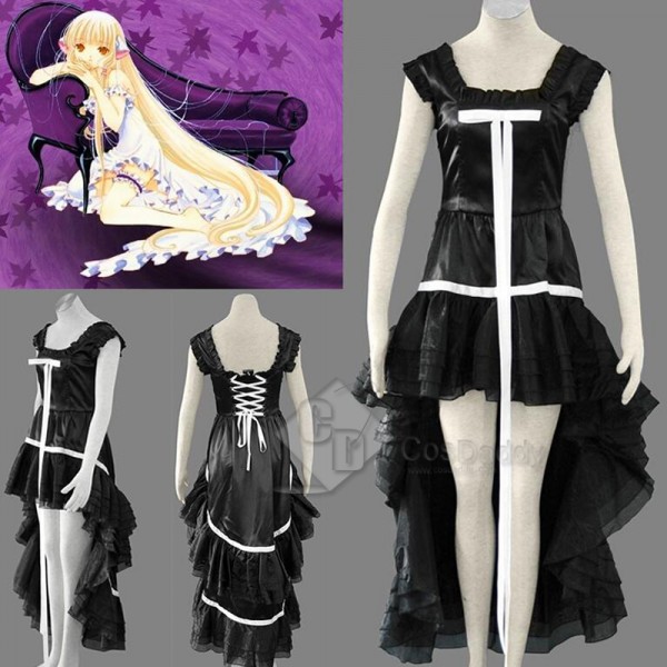 Chobits Chi Chii Black and White Dress Cosplay Costume