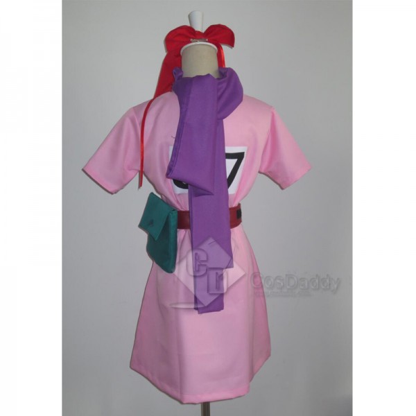 Dragon Ball Z Bulma Pink Dress Cosplay Costume