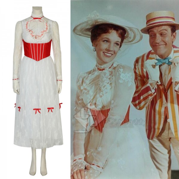 Mary Poppins Mary Jolly Dress Cosplay Costume