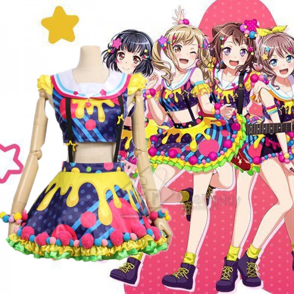 BanG Dream! Poppin’Party Toyama Kasumi Cosplay Costume