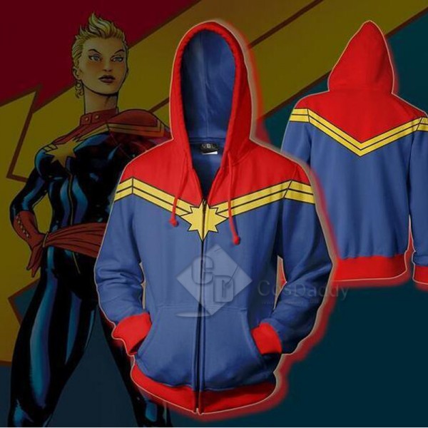 2019 Captain Marvel Carol Danvers 3D Printed Hoodie