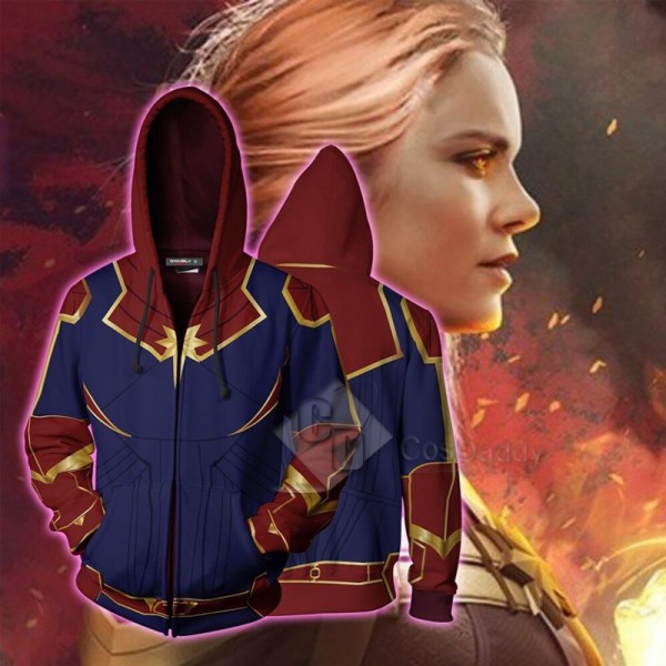 2019 Captain Marvel Carol Danvers 3D Printed Hoodie