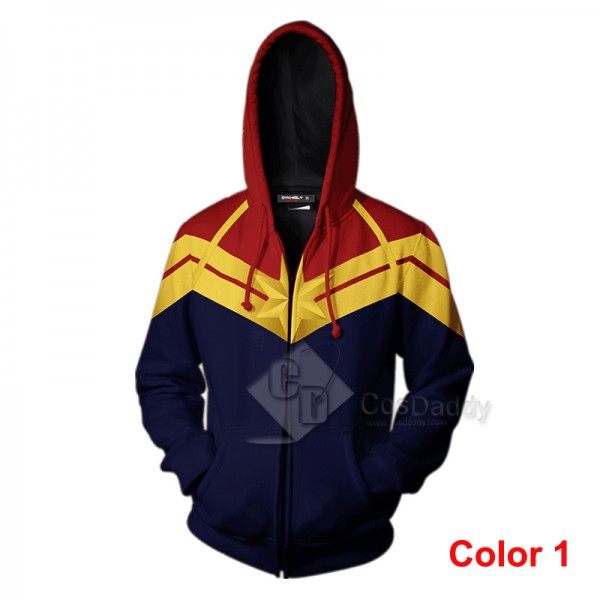 2019 Captain Marvel Carol Danvers 3D Printed Hoodie