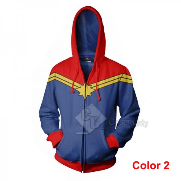 2019 Captain Marvel Carol Danvers 3D Printed Hoodie