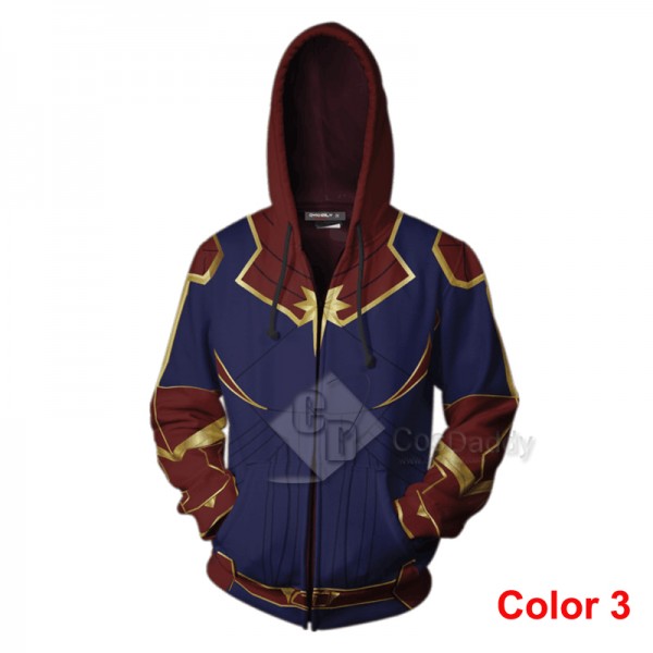 2019 Captain Marvel Carol Danvers 3D Printed Hoodie