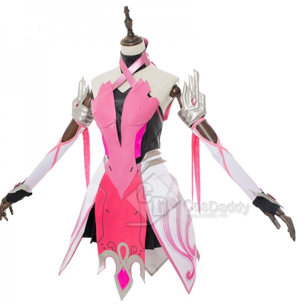 Overwatch OW Pink Mercy Angela Cosplay Costume