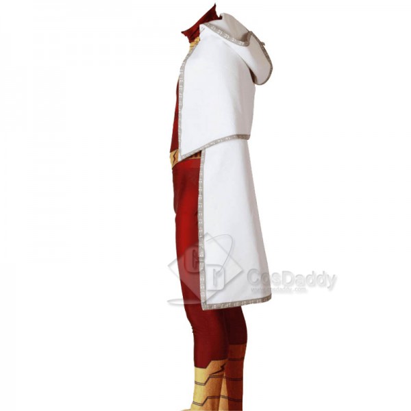 Shazam Billy Batson Captain Marvel Cloak Jumpsuit Cosplay Costume