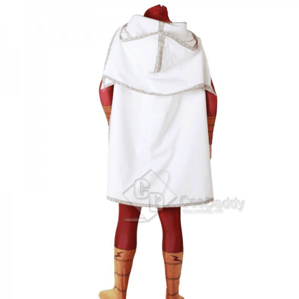 Shazam Billy Batson Captain Marvel Cloak Jumpsuit Cosplay Costume