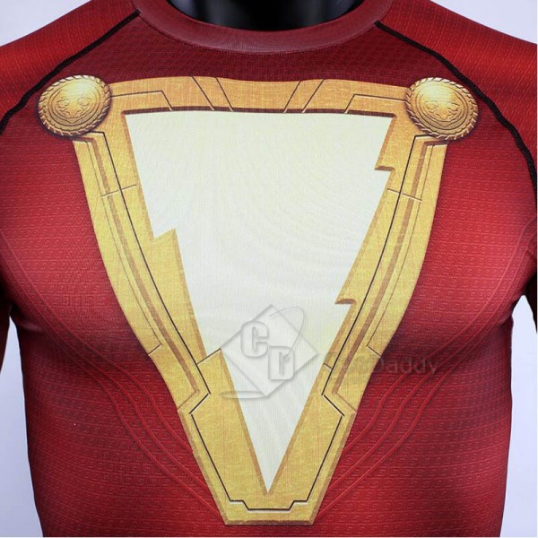 Shazam Billy Batson Captain Marvel 3D Printed T Shirt Cosplay Costume