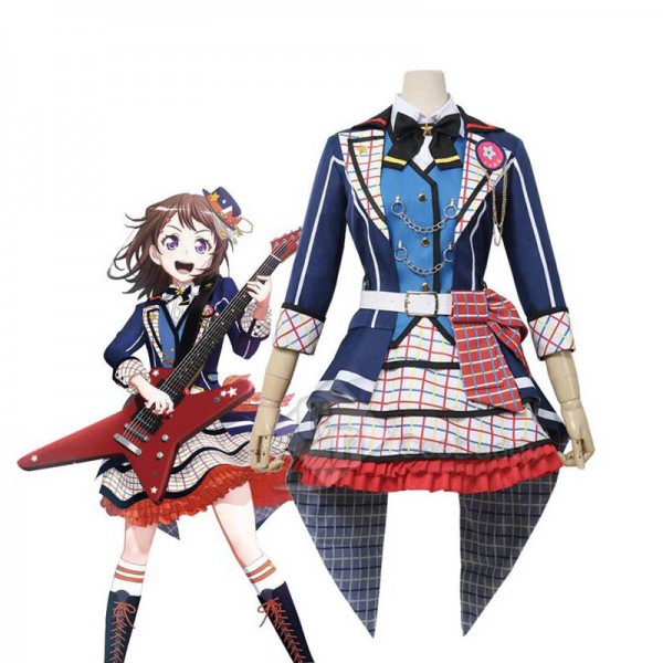 BanGDream! 7thLIVE Poppin'Party Toyama Kasumi Cosplay Costume