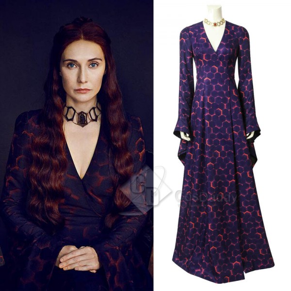 Game of Thrones Season 8 The Red Woman Melisandre Cosplay Costume