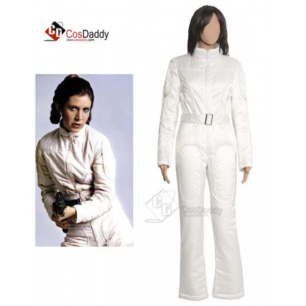 Star Wars A New Hope Princess Leia Organa White Jumpsuit Cosplay Costume