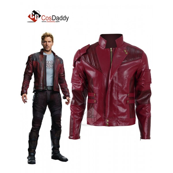 Guardians of The Galaxy 2 Peter Quill Star-Lord Red Jacket Cosplay Costume 