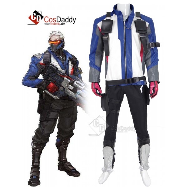 Overwatch Soldier: 76 Cosplay Costume Full Set Out...