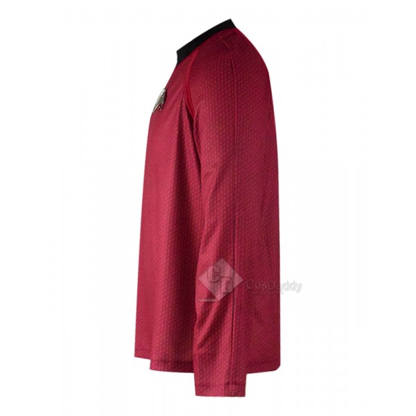 Star Trek Into Darkness Spock Red Man's Uniform T-shirt Cosplay Costumes