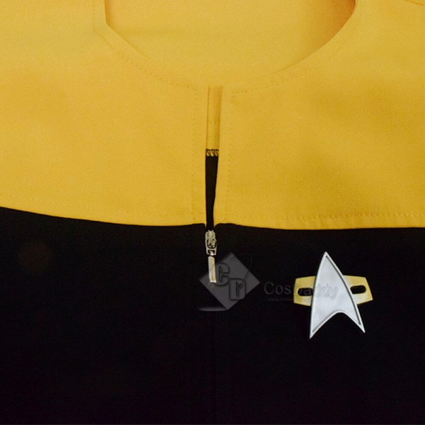 Star Trek Deep Space Nine Voyager Starfleet Yellow Uniform Jumpsuit Costume