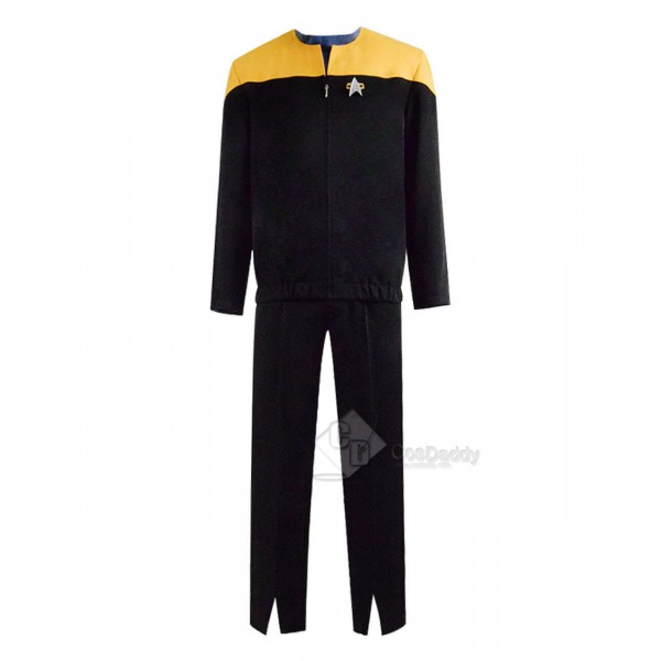 Star Trek Deep Space Nine Voyager Starfleet Yellow Uniform Jumpsuit Costume