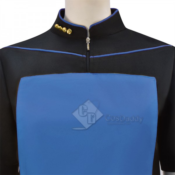 Star Trek The Next Generation Tng Skant Blue Uniform Cosplay Costume Halloween Suit