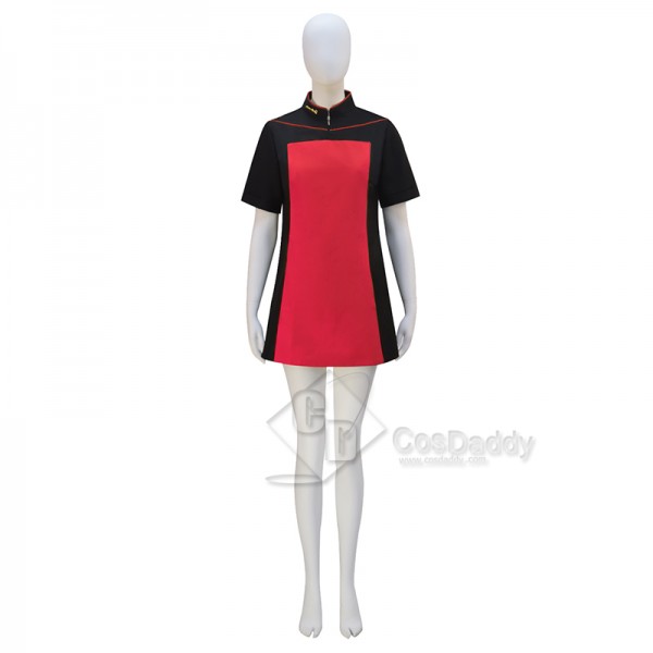 Star Trek The Next Generation Tng Red Skant Uniform Dress Cosplay Costume