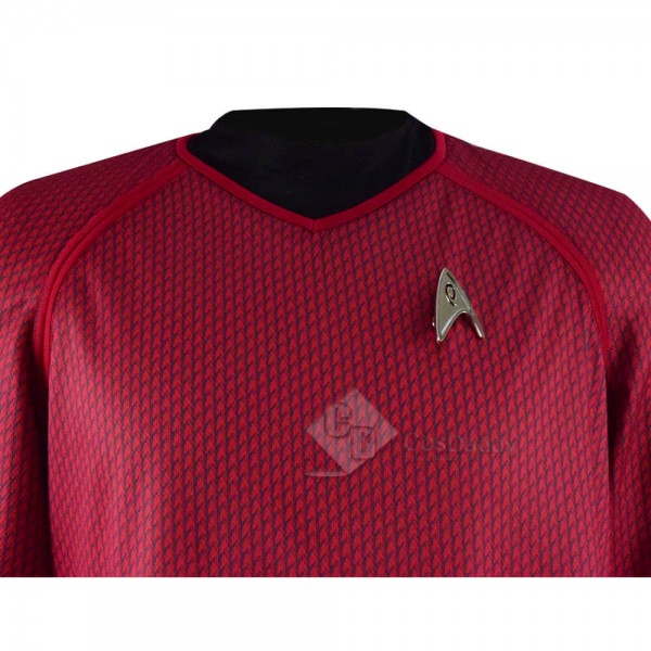 Star Trek Into Darkness Red Captain Man's Cosplay T-shrit