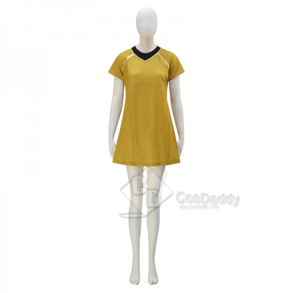 Star Trek Into Darkness Fleet Yellow Dress Uniform Cosplay Costume Halloween Suit