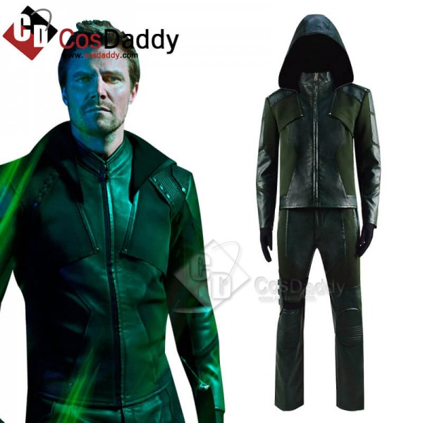 DC Comics Green Arrow Season 8 Oliver Queen Cosplay Costume Outfit