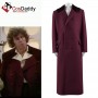 Doctor Who fourth 4th Doctor Burgundy Long Trench ...