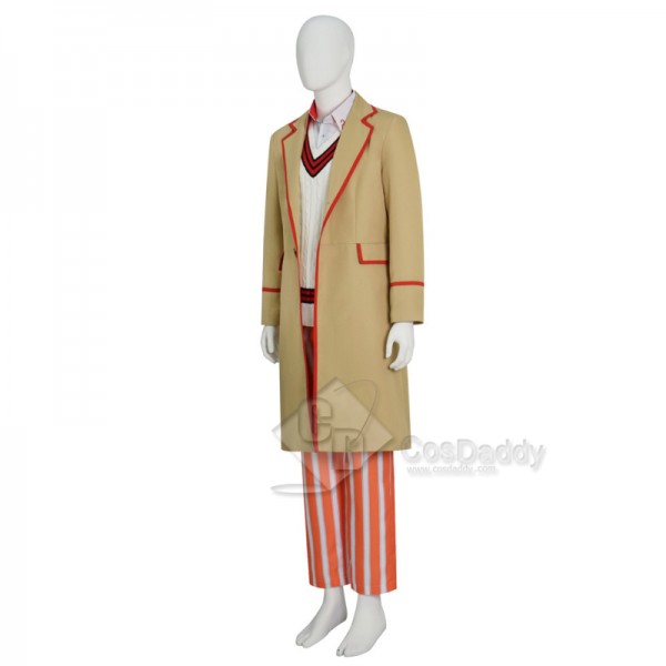 5th Doctor Cosplay Suit Doctor Who Season 21 Fifth Doctor Costume Jumper CosDaddy