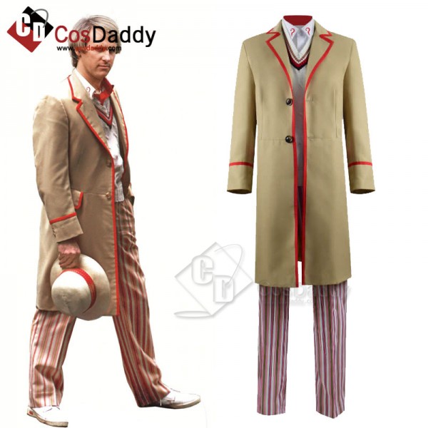 Cosdaddy Doctor Who fifth 5th Beige Coat Cosplay F...