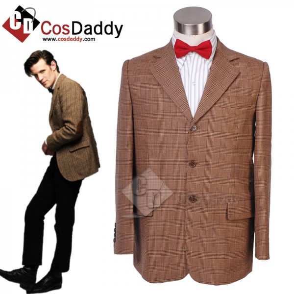 Doctor Who Series 5 Eleventh Doctor Matt Smith Cosplay Costume Brown Jacket Update Version